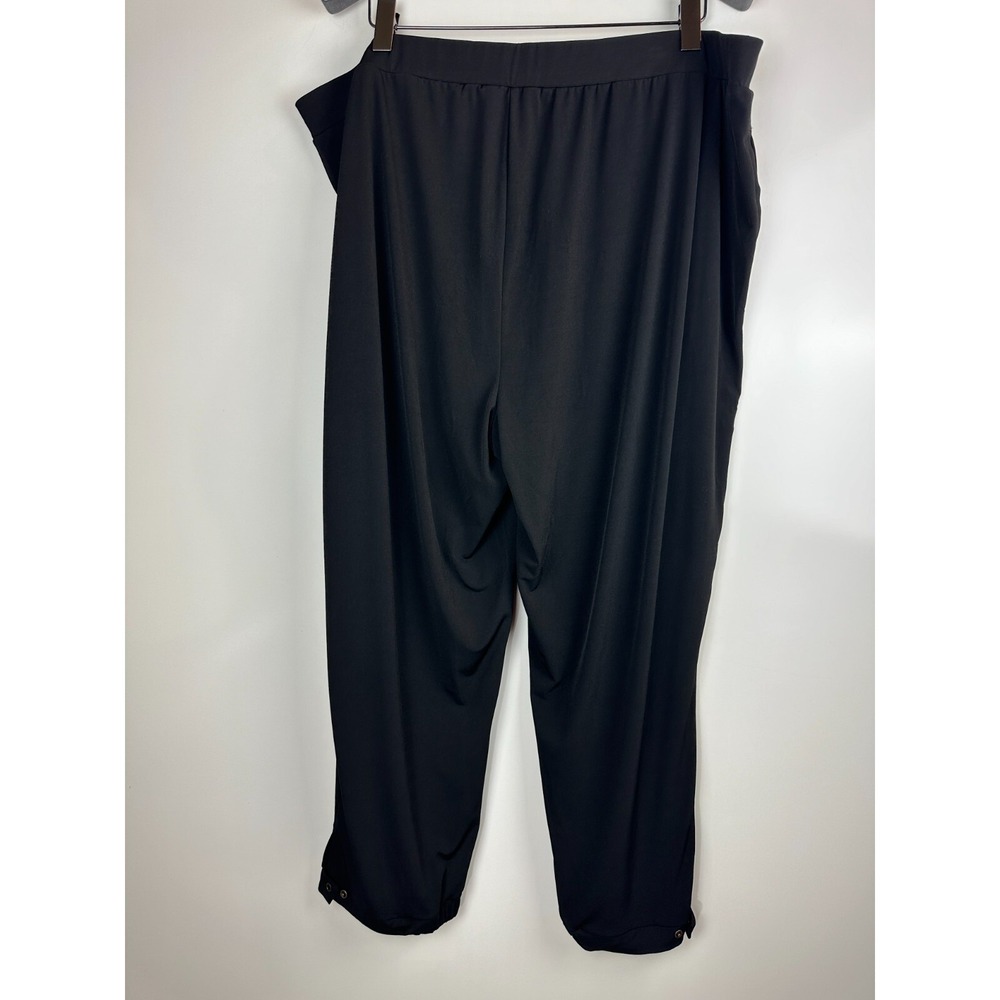 Every Day by Susan Graver Regular Liquid Knit Jogger Black Women's Plus Size 3X - Picture 7 of 12